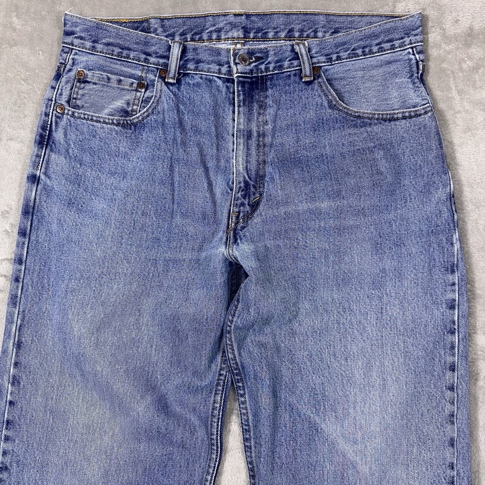 Levis 550 Jeans Mens 36x32 Blue Medium Wash Relaxed Tapered Denim Casual - Picture 2 of 13